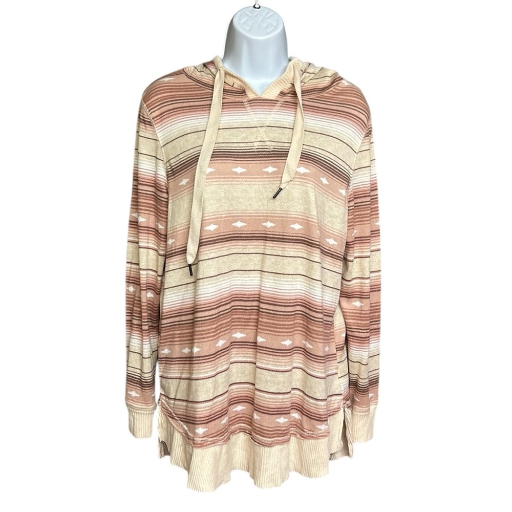 Wallflower Southwestern Knit Hoodie Long Sleeve Earth Tones Size XL